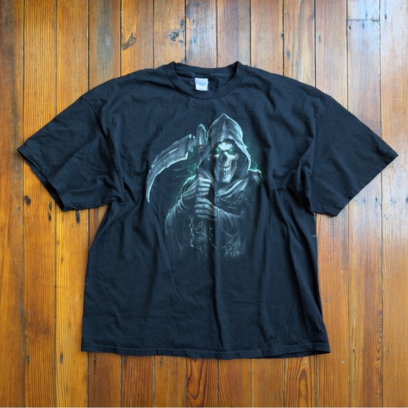 Vintage Tennessee River Exile grim reaper black graphic t-shirt 3XL - Picture 2 of 9